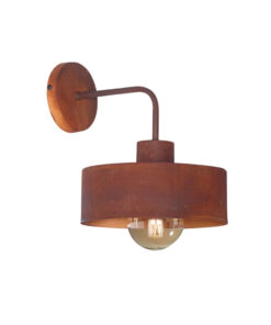 APLIQUE BASE 10 CM C/BRAZO PANTALLA 20 CM OXIDO