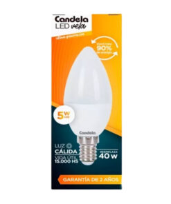 CANDELA LAMPARA LED VELA 5W CALIDA