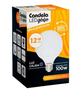 CANDELA LAMPARA LED GLOBO 12W CALIDA