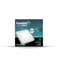 CANDELA PLAFON CUADRADO EXTERIOR 24W FRIO