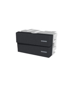 2 INTERRUPTOR 2 1/2 MODULO PLATINUM NEGRO