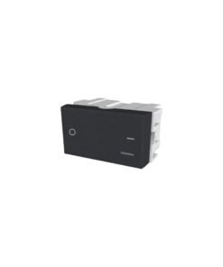 INTERRUPTOR DOBLE CONTACTO PLATINUM NEGRO