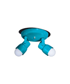 APLIQUE 2 LUCES BASE REDONDA CELESTE